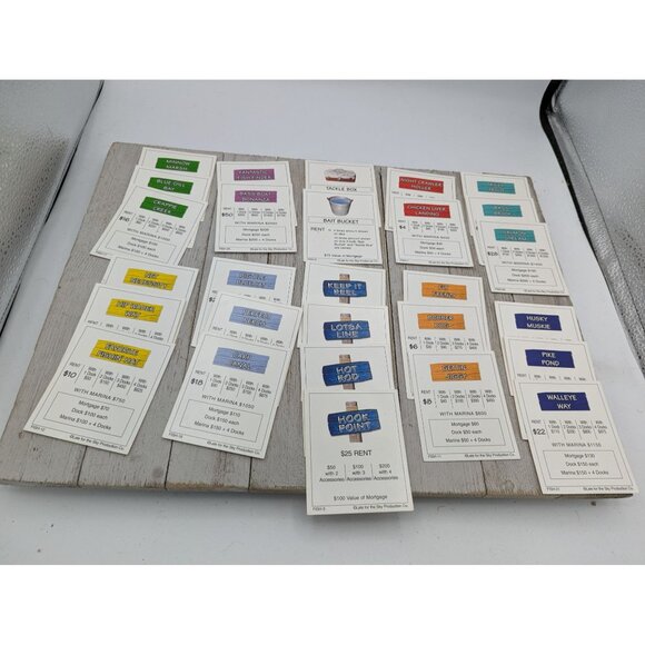 Fishinopoly 1998 Game Replacement Property Cards - Picture 1 of 4